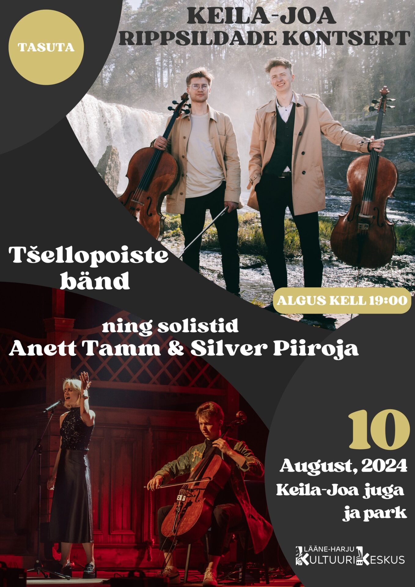 Keila-Joa rippsildade kontsert Tšellopoisid koos külalissolistide Anett Tamm ja Silver Piirojaga 10.august 2024 kell 18:00