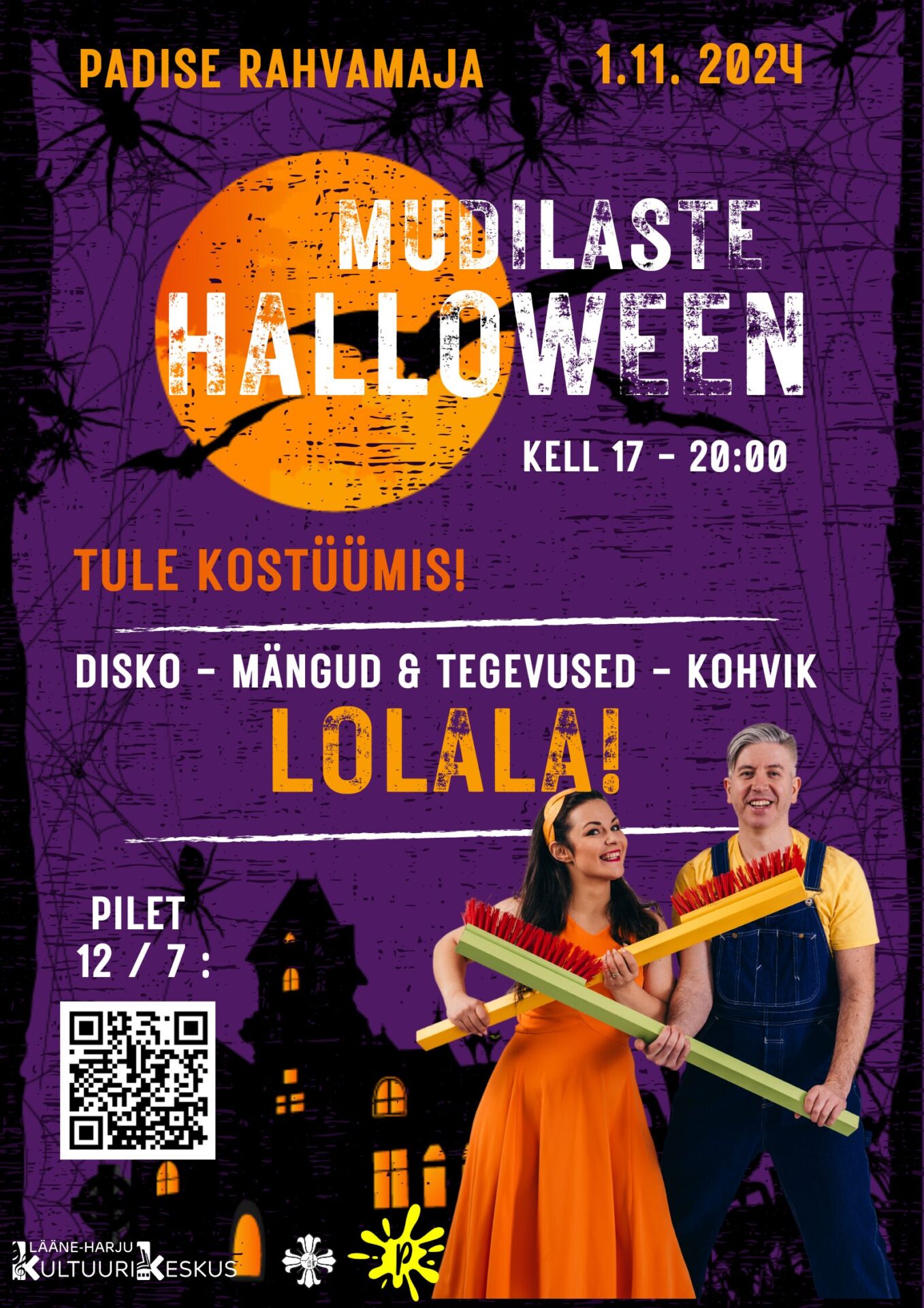 Mudilaste Halloween: külla tuleb LOLALA! 01.novembril 2024 kell 17:00-20:00 Padise rahvamaja